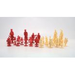 Feiner Satz Schachfiguren, China, 19.Jhd.