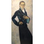 Hotz, Hans: Übergroßes Künstlerinnenporträt von Waltraud Lamers (1908-1992), dat. (19)35