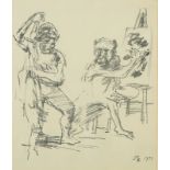Kokoschka, Oskar: Maler und Modell "The Action Painter" 1959