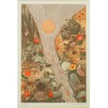 Deberdt, Francoise: 13 Farblithographien u.a. Mappe "Erschaffung d. Welt"