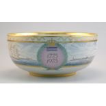 Royal Copenhagen, Dänemark: Übergroße Bowl mit Ansicht von Kopenhagen, Jubileumsedition 1775-1975