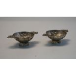 Miniatur Weinbrandschalen, 800er Silber, deutsch, um 1900