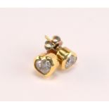 Herzdiamant-Ohrstecker, 585 GG