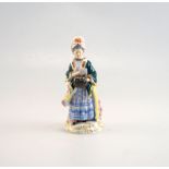Staatlich Meissen: Große Figur, Dame mit Muff, Modell D 66, Entw. von Acier 1771