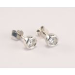 Antike Altschliffdiamant-Ohrstecker, zus. ca. 0,6ct, Platin