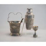 Cocktailset, Sterlingsilber, Vietnam, ca. um 1900/20