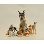 Sammlung von zehn Hundefiguren, div. Manufakturen