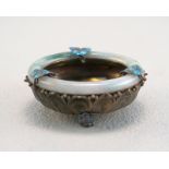 Filigranaschenbecher Jadeit Silber und Cloissonnée