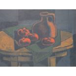 Hotz, Hans (Johann) Gottlob: Stilleben mit Äpfeln und Krug