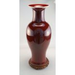 Große Sang de Boeff Vase Quing Dyn