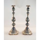 Pärchen große Leuchter, Sterlingsilber, englisch, London, 1923, für den russischen Markt