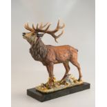 Hutschenreuther Kunstabteilung, Selb: "Brunftzeit" Joe"weltbester Hirsch, Mod. Gunther Granget