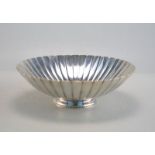 Georg Jensen, Dänemark Sterling: Große Schale Entwurf Siegvard Bernadotte 1938, 925er Sterlingsilber