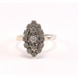 Alter Navette-Ring, ca. 1930er Jahre, 585 WG