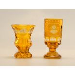 Zwei Becher im Biedermeier-Stil, 19./20.Jhd.