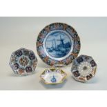 Makkum /Delft: Wandteller mit holländischem Motiv