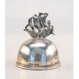 Tischklingel mit Segelschiff 925 Silber