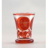 Ranftbecher "Glaube Liebe Hoffnung"Böhmen, dat.1853