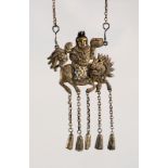 Interessantes Chinesisches Silberamulett 19. Jhd.