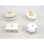 Sammlung von 4 Zierdosen, u.A. Meissen
