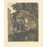 Pankok, Bernhard: Wassermühle von Haus Langen mit Blick auf das Wehr