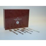 Georg Jensen, Dänemark Sterling: Acorn Set von 6 Kuchengabeln, Sterling Silber