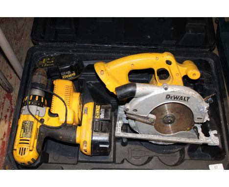 Selection of DeWalt battery powered tools 