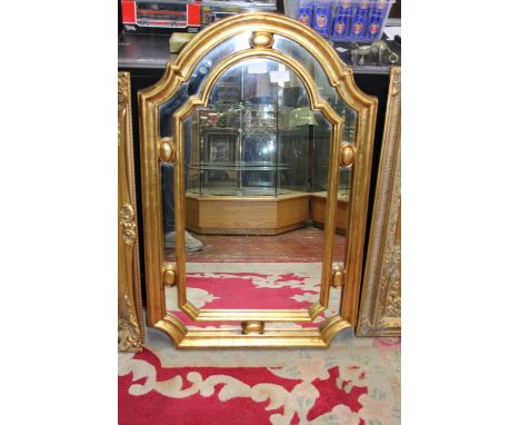 A vintage gilt framed wall mirror 79x49cm 