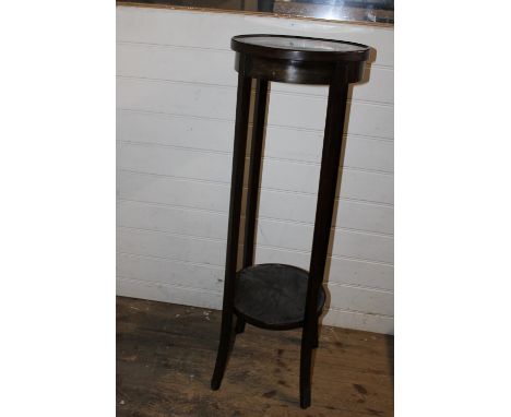 A mahogany plant stand with lower shelf 96cm collection only 