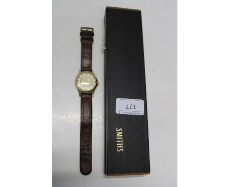 A vintage Ingersoll shock proof watch in working order with leather strap 