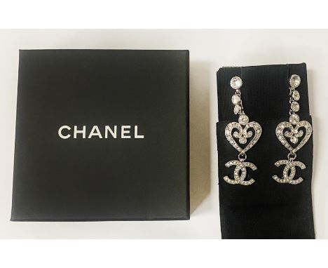 CHANEL BY JENNIFER LOPEZ DANGLY EARRINGS - BOXED
