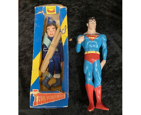 THUNDERBIRDS PUPPET IN A BOX WITH ORIGINAL CHRISTOPHER REEVES SUPERMAN 