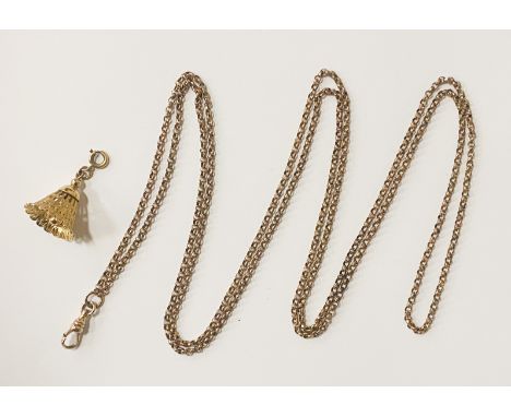 GOLD PLATED BELCHER CHAIN WITH ROLLED GOLD MONET BELL PENDANT