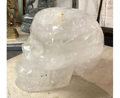LARGE ROCK CRYSTAL SKULL 16CMS (H) APPROX