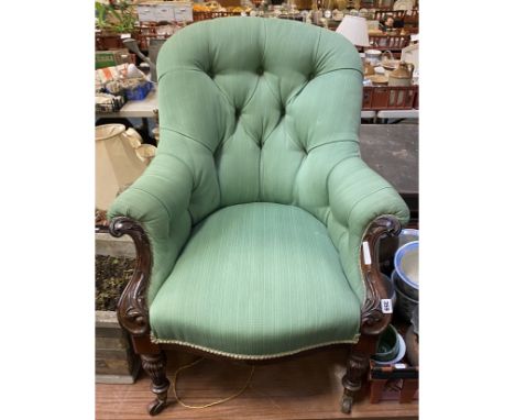 BUTTON BACK ARMCHAIR