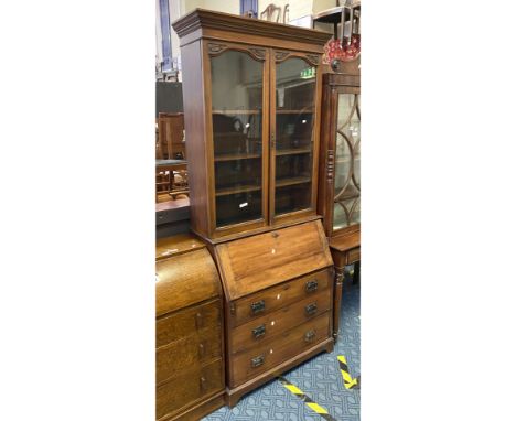 MAHOGANY BUREAU BOOKCASE
