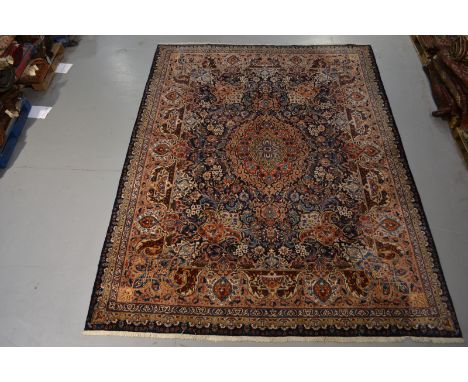 Good Kashmar carpet, Khorasan, north east Persia, mid-20th century, 13ft. x 9ft. 11in. 3.96m. x 3.02m. Note the cartouches of