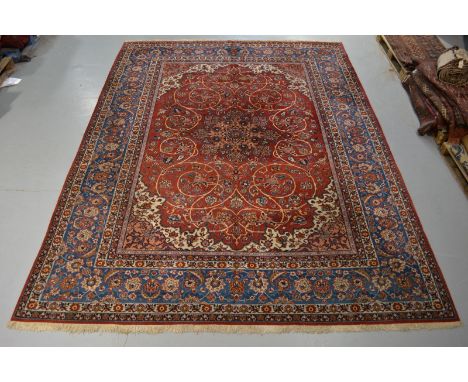 Good Esfahan carpet, south west Persia, mid-20th century, 13ft. 6in. x 10ft. 4in. 4.12m. x 3.15m. Note the splendid design of