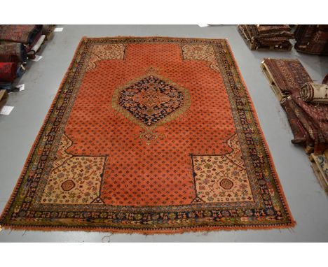 Good Ushak 'Waterloo Turkey' carpet, West Anatolia, early 20th century, 16ft. 1in. x 11ft. 9in. 4.90m. x 3.58m. Slight wear i