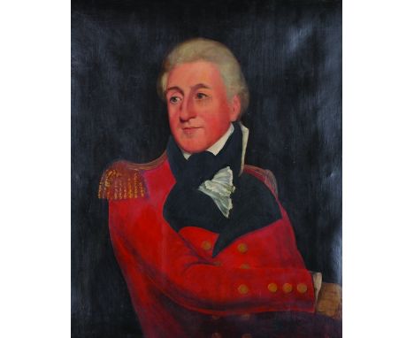 Early 19th Century English School. Bust Portrait of a Military Officer, Oil on Canvas, 30” x 24”. 