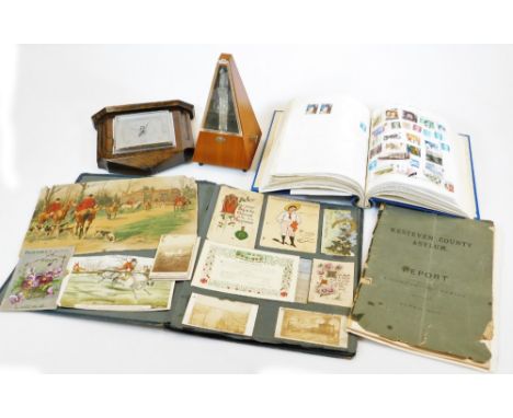 Various ephemera, a Kesteven County Asylum report, various stamps, world used to include China, Canada, mid 20thC and later, 