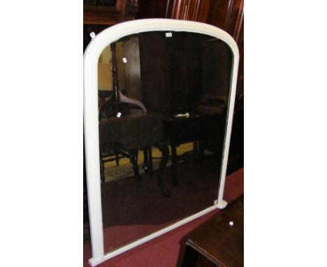 A large Victorian over mantel mirror in painted surround