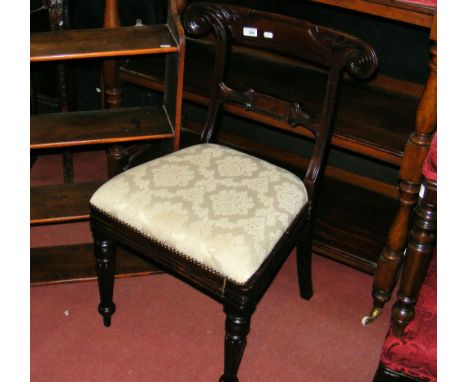 A Regency side chair, together with a wall shelf