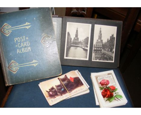A collection of vintage greetings, birthday and beauty postccards
