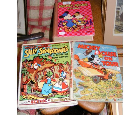 Vintage "Mickey Mouse Annual" and two others