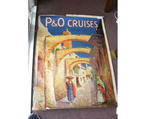 JAMES GREIG - an original vintage advertising poster for "P & O Cruises" - 91cm x 64cm