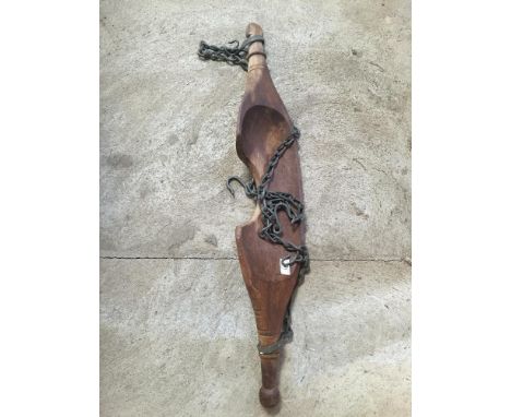 A Vintage wooden yoke, complete with chain