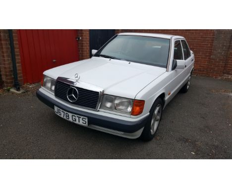 Mercedes 190E 1.9 Auto. 1992. Registration J678 GTS. Mileage showing 86,000. Chassis number WDB 2010242F909147. Date of first