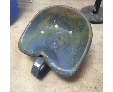 A Vintage iron implement seat 