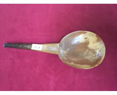 A large 19th Century horn kitchen ladle
